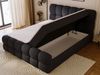 GRAINGOLD Modo Boxspringbett 160x200, mit gepolstertes Kopfteil, Doppelbett mit zwei Bettkästen, Velour-Stoff, Schwarz Bild 5