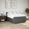 vidaXL Boxspringbett mit Matratze Dunkelgrau 140x190 cm Stoff 3287466 Bild 3