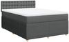 vidaXL Boxspringbett mit Matratze Dunkelgrau 140x190 cm Stoff 3287466 Bild 2