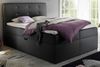 Boxspringbett MONZA Kunstleder Schwarz 100x200 cm Bild 2