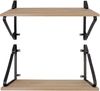 tectake Wandregal 2er Set Wandregal, Set, Industrial Style Bild 4