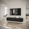 Selsey 'Ovarlo' TV-Hängeboard, schwarz mit geriffelten Fronten, 31 x 163 x 38 cm Bild 3