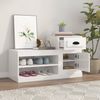 vidaXL Schuhschrank Hochglanz-Weiß 100x42x60 cm Holzwerkstoff 816418 Bild 3
