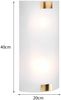 Flache LED Wandleuchte mit Glas Lampenschirm Weiß & Gold, Höhe 40cm Bild 4