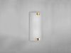 Flache LED Wandleuchte mit Glas Lampenschirm Weiß & Gold, Höhe 40cm Bild 5