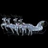 vidaXL Rentier mit Schlitten Weihnachtsdekoration 100LEDs Outdoor Weiß 3100429 Bild 2