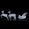 vidaXL Rentier mit Schlitten Weihnachtsdekoration 100LEDs Outdoor Weiß 3100429 Bild 3