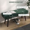 Gepolsterte Bettbank in Samtoptik, Sitzbank mit Stahlbeinen für Schlafzimmer und Flur,100 cm Bild 4