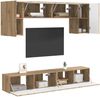 vidaXL TV-Schrankset Wandmontiert 4 pcs Beton Grau Holzwerkstoff 3409081 Bild 3