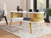 Couchtisch Rajkon Oval Gold (Farbe: Gold / Bianco Marmor) Bild 2
