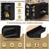 Merax Sideboard mit 3 Türen und einer Schublade, Buffetschrank mit ausziehbaren Regalen für Esszimmer, Wohnzimmer und Küche (Schwarz) Bild 3