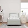 vidaXL LED Boxspringbett mit Matratze Hellgrau 100 x 200 cm Samt 3342566 Bild 4