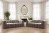 Sofa Designersofa SOLVIE 4-Sitzer in Stoff Tiffani Taupe Bild 3