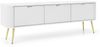 Selsey 'Zova' TV-Schrank mit 3 Türen, weiß mit goldenen Beinen, 56 x 168 x 39 cm Bild 2
