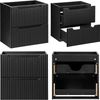Waschtisch-Unterschrank 60cm, in schwarz mit Eiche, NEWPORT-56-BLACK Bild 2