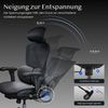 FLEXISPOT Drehstuhl Ergonomischer Bürostuhl, Arbeitsstuhl mit Dual-Wing Lendenstütze (3D-Kopfstütze & 3D-Armlehnen & Verstellbarer Sitztiefe), 3-Stufen Neigung & höhenverstellbare Rückenlehne Bild 3