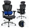 FLEXISPOT Drehstuhl Ergonomischer Bürostuhl, Arbeitsstuhl mit Dual-Wing Lendenstütze (3D-Kopfstütze & 3D-Armlehnen & Verstellbarer Sitztiefe), 3-Stufen Neigung & höhenverstellbare Rückenlehne Bild 5