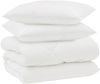 vidaXL Winterbettdecke mit Kissen 3 pcs Weiß Mikrofaser 3377751 Bild 2