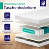 Taschenfederkernmatratze 140x200 - Höhe 21 cm - Härtegrade H3/H2 - 7 Zonen Matratze - Atmungsaktiv - Matratze 140x200cm Bild 2