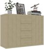 vidaXL Sideboard Sonoma-Eiche 88x30x65 cm Holzwerkstoff 800687 Bild 3