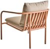 Gartensessel Bendt mit Kissen aus Aluminium und Teddy-Olefin, skandinavischer Stil, Peach Beige, Outdoor geeignet Bild 2