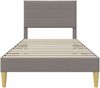 vidaXL Bettrahmen mit Kopfteil Taupe 90 x 200 cm Stoff 42027562 Bild 4