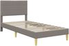 vidaXL Bettrahmen mit Kopfteil Taupe 90 x 200 cm Stoff 42027562 Bild 3