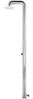 vidaXL Gartendusche mit Grauer Bodenplatte 230 cm Edelstahl 3070784 Bild 4