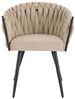 HOME DELUXE Esszimmerstuhl gewebt AYLA - 6er Set Beige Bild 4