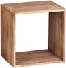Standregal MUMBAI Massivholz Akazie 43,5 cm Cube Regal Design Holzregal Naturprodukt Beistelltisch Landhaus-Stil Bild 2