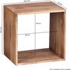 Standregal MUMBAI Massivholz Akazie 43,5 cm Cube Regal Design Holzregal Naturprodukt Beistelltisch Landhaus-Stil Bild 5