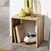 Standregal MUMBAI Massivholz Akazie 43,5 cm Cube Regal Design Holzregal Naturprodukt Beistelltisch Landhaus-Stil Bild 3