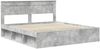 vidaXL Bettrahmen mit Kopfteil Beton 180 x 200 cm Massives Kiefernholz 3409730 Bild 4