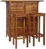vidaXL Bartisch und Stuhl-Set 3-tlg. Akazienholz Massiv [44008] Bild 2