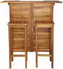 vidaXL Bartisch und Stuhl-Set 3-tlg. Akazienholz Massiv [44008] Bild 3