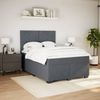 vidaXL Boxspringbett mit Matratze Dunkelgrau 140x200 cm Samt 3293225 Bild 5