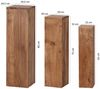 Wohnling Beistelltisch 3er Set Massivholz 24,5 x 85 x 24,5 cm Tische Bild 4