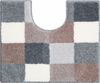 Grund Badematte BONA, Höhe 20 mm, fußbodenheizungsgeeignet, Polyester, rechteckig, rutschhemmender Rücken, kariert, flauschig, weich Bild 3