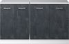 Küchenschrank für Dachschrägen R-Line Schwarz Beton 140 cm 2er Set Schrankkorpuss 60 cm Tiefe Vicco Bild 3