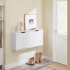 SoBuy FSR204-W Schuhschrank, MDF, Lackiert, Weiß, 50 x 100 x 19 cm Bild 5