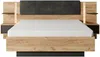 Vente-unique - ELYNIA Bett StoffHolz, Platte GrauBeige - B 200 cm x H 104,4 cm x L 236,4 cm Bild 4