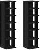 vidaXL Schuhschränke 2 Stk. Schwarz Eichen-Optik 25x27x102 cm 862067 Bild 2
