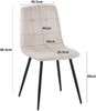 Albatros Esszimmerstühle 4er Set BORA Beige - Komfortabler Polsterstuhl für Modernes und Stilvolles Design am Esstisch - Küchenstuhl oder Stuhl Esszimmer mit hoher Belastbarkeit bis 110kg Bild 5