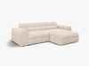 Micadoni Ecksofa Kendal 4-Sitzer Rechts Strukturierter Stoff Beige Bild 2