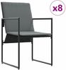vidaXL Garten Essgruppe 13 pcs Schwarz Stahl 3335865 Bild 4
