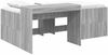 vidaXL Hochbett mit Schreibtisch für Kinder Grau Sonoma 75 x 190 cm 3422688 Bild 2