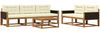 vidaXL Outdoor-Sofagarnitur mit Kissen 6 pcs Natur und Creme 3382333 Bild 2