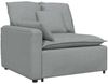 vidaXL Modulares Sofa Endmodul mit Armlehne Kissen Hellgrau 100 cm 4104387 Bild 2