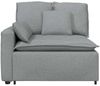 vidaXL Modulares Sofa Endmodul mit Armlehne Kissen Hellgrau 100 cm 4104387 Bild 3