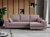 Mks Möbel 'Dorian L-Form' Ecksofa mit Bettkasten, 242 x 138 x 85 cm, Rosa, Velvet Bild 2